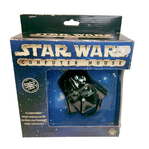 Star Wars Darth Vader Vintage Computer Mouse New Wired Plug And Play 1998 - Picture 1 of 4